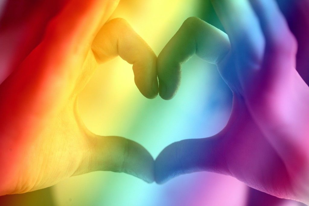 Rainbow heart hands - LGBTQ+ affirming